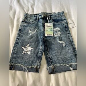 Vigoss girls Stretch Denim Bermuda Shorts NWT